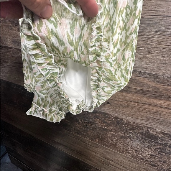 Francesca's Collections Sage Green Cream Romper - Picture 14 of 14